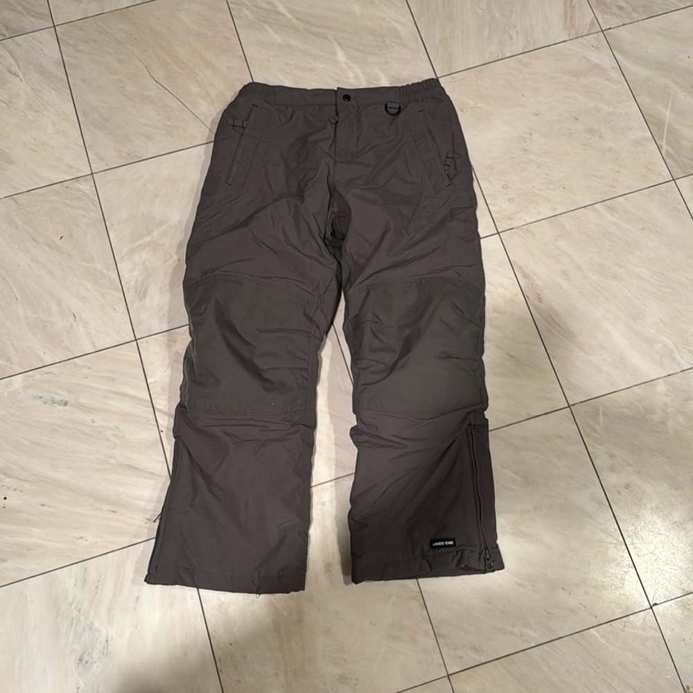 Lands End kids ski pants gray 10h